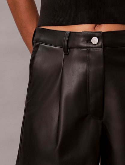 Faux Leather Shorts - Calvin Klein Women