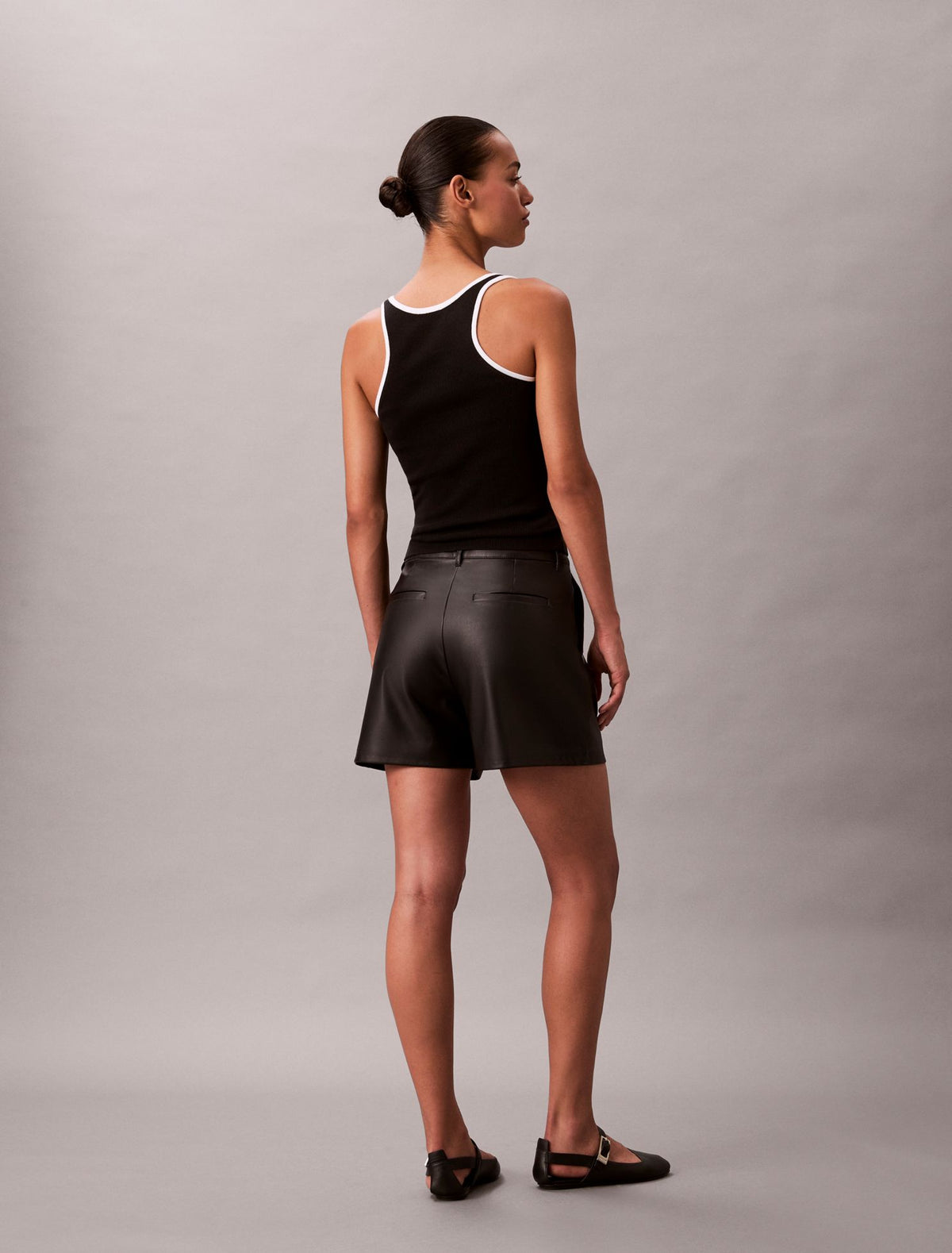 Faux Leather Shorts - Calvin Klein Women