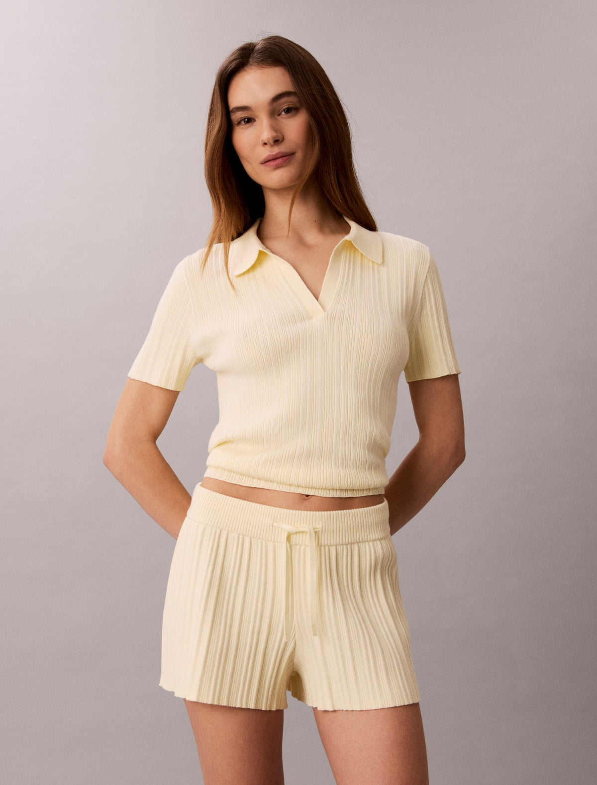 Rib Pull-On Shorts - Calvin Klein Women