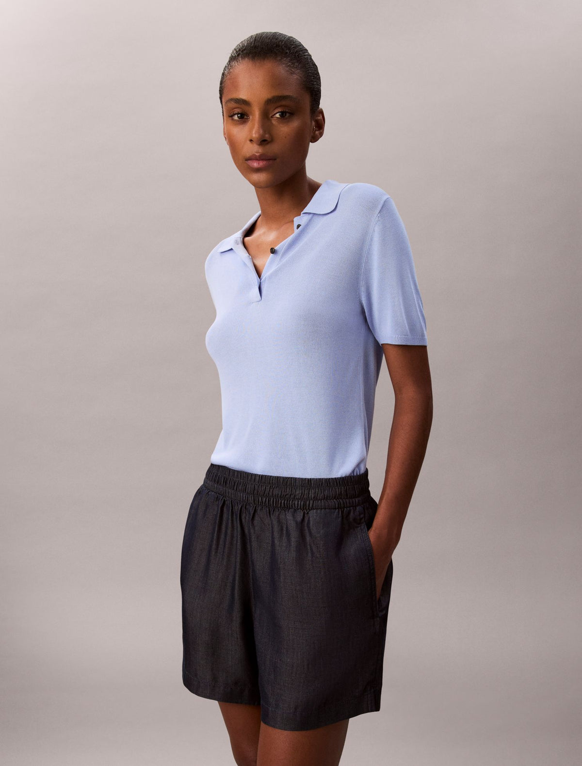 Denim Pull-On Shorts - Calvin Klein Women
