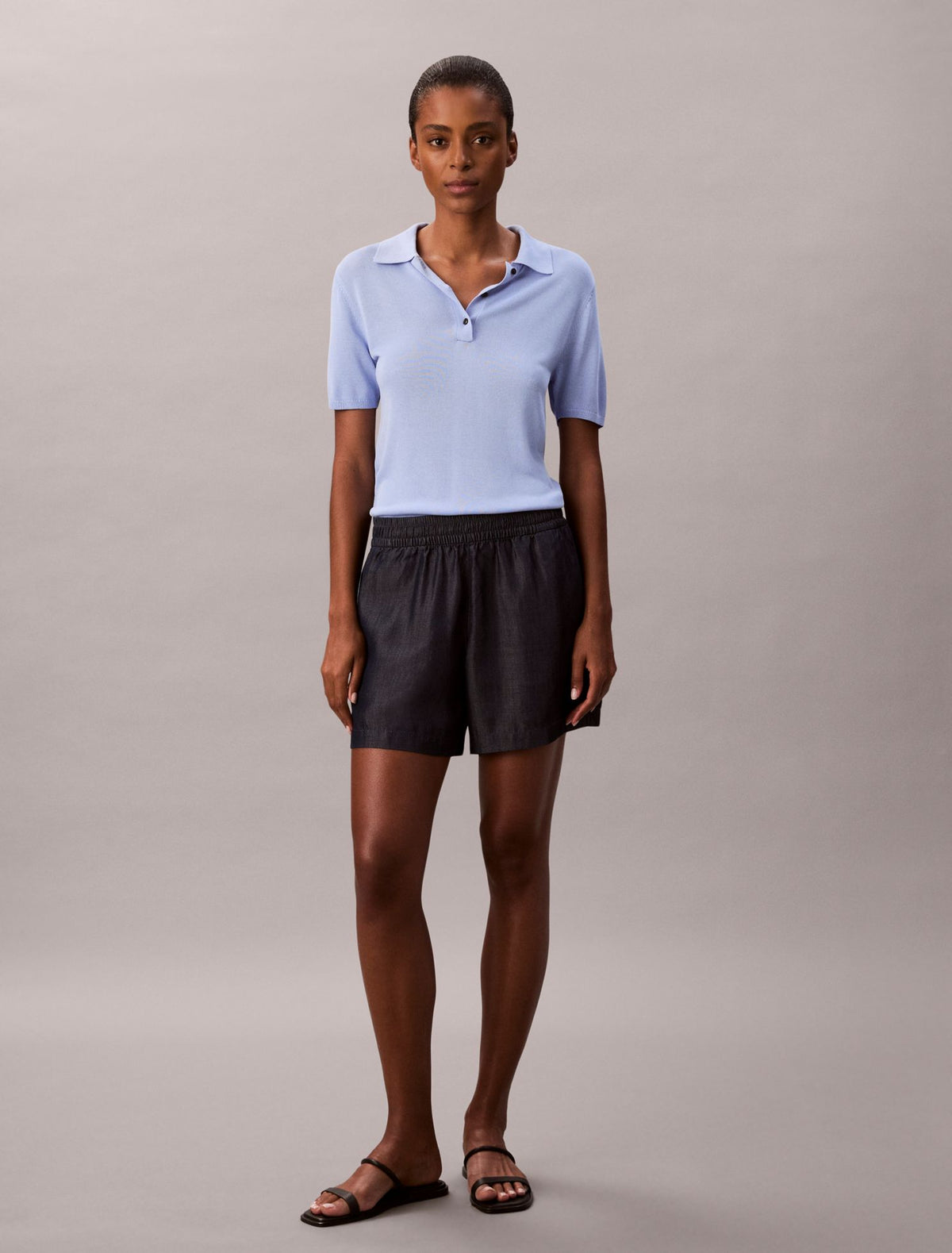 Denim Pull-On Shorts - Calvin Klein Women