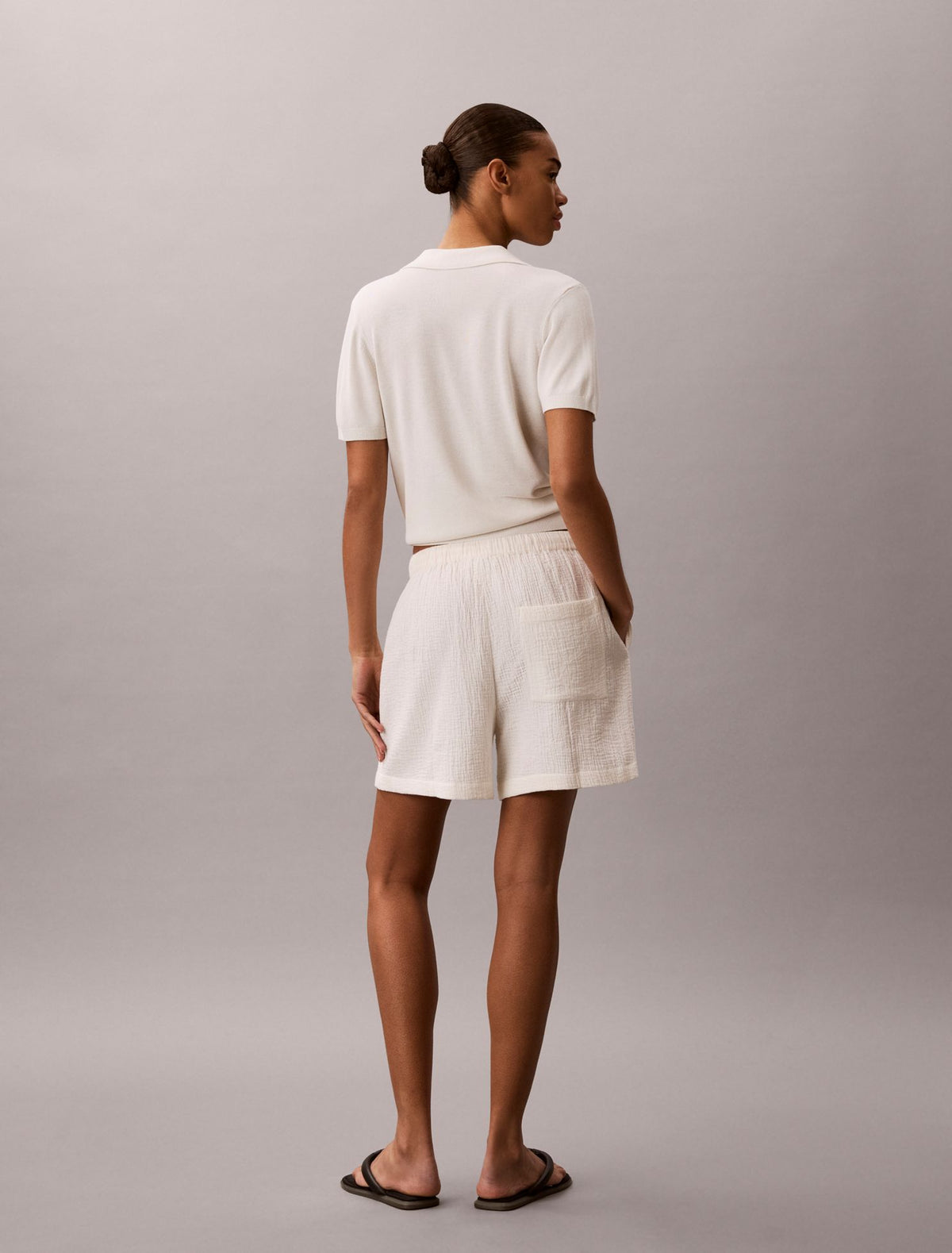 Double Gauze Pull-On Shorts - Calvin Klein Women