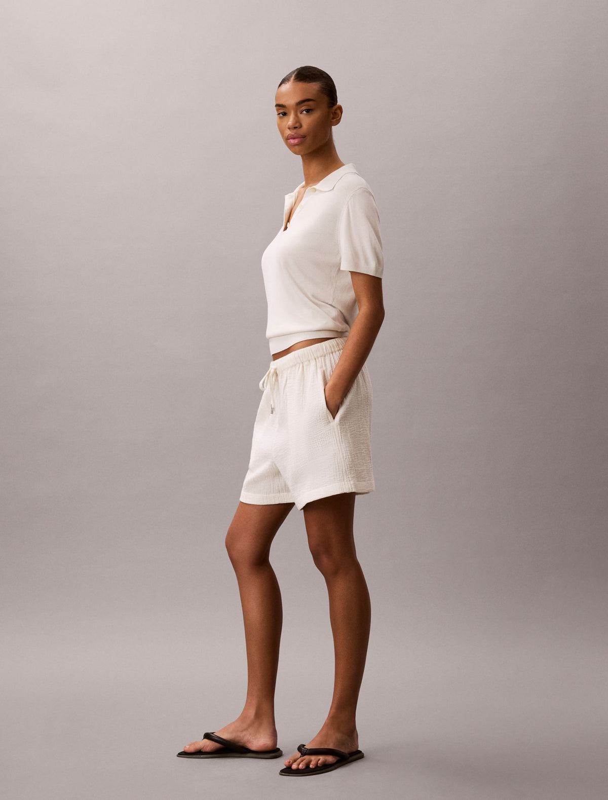Double Gauze Pull-On Shorts - Calvin Klein Women