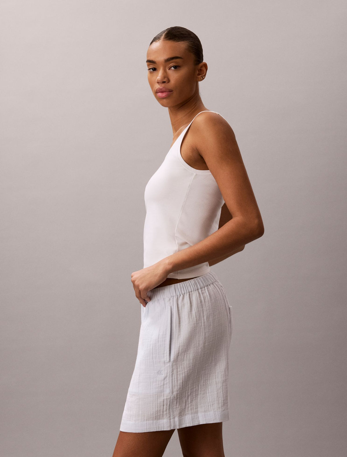 Double Gauze Pull-On Shorts - Calvin Klein Women