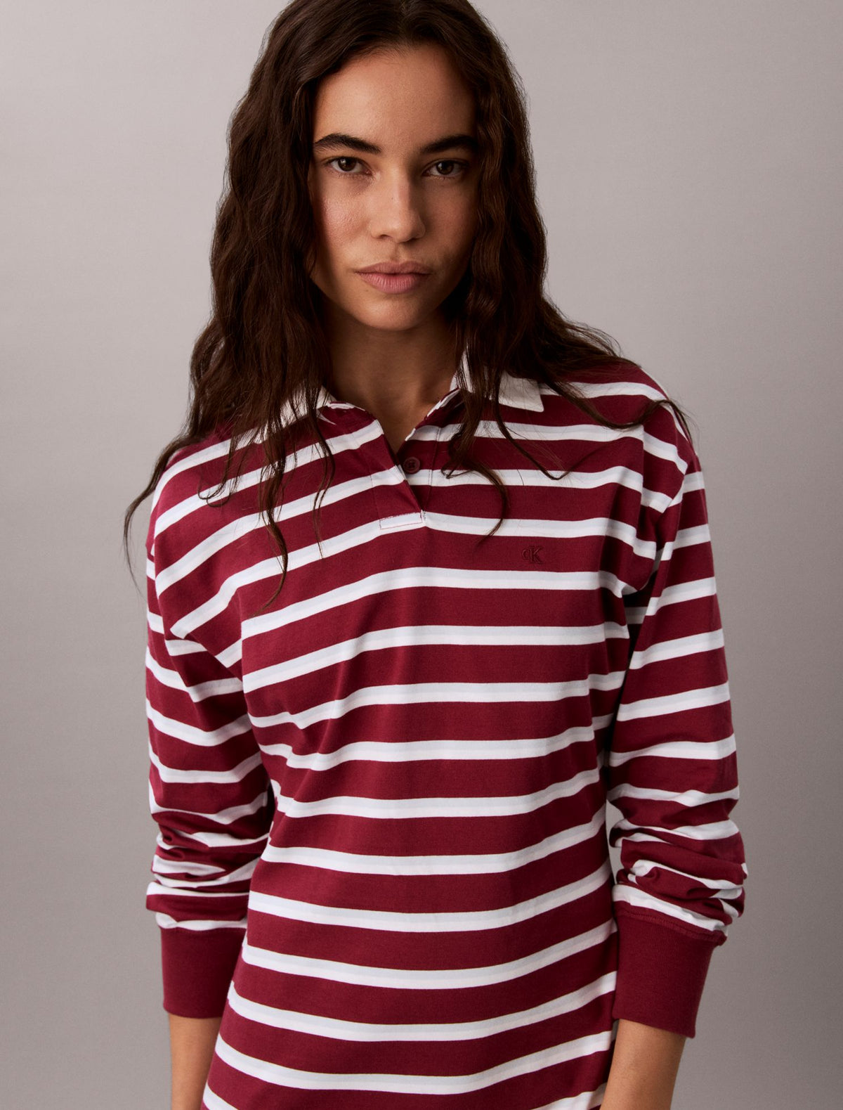 Striped Rugby Polo Mini Dress - Calvin Klein Women