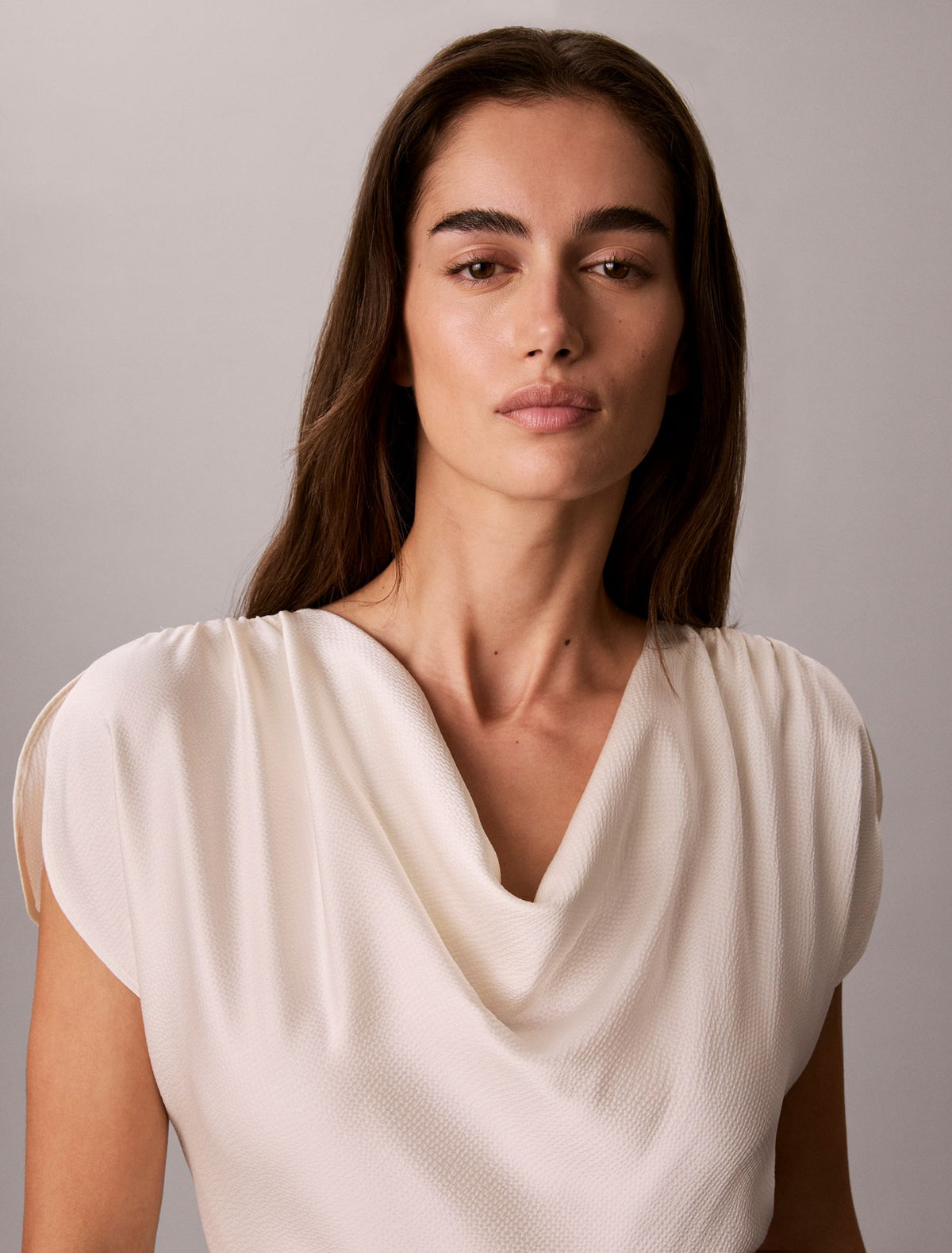 Hammered Satin Midi Dress - Calvin Klein Women