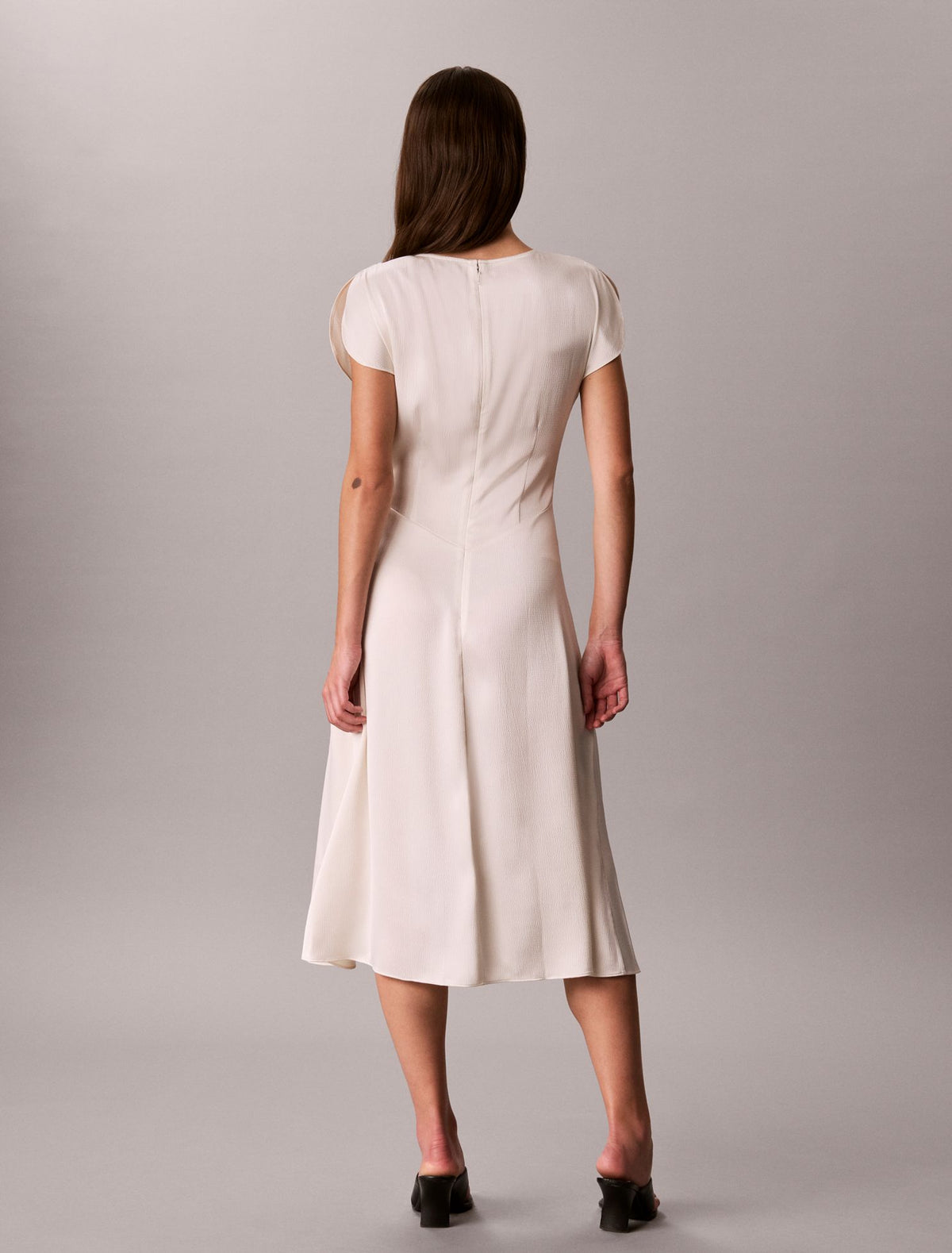 Hammered Satin Midi Dress - Calvin Klein Women