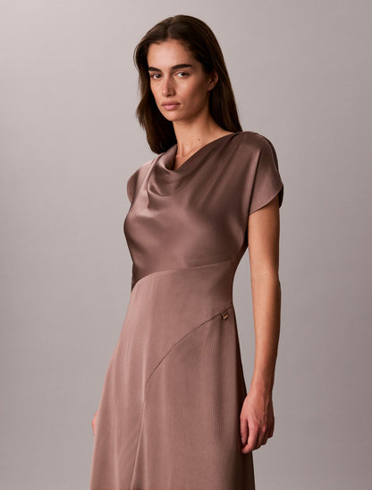 Hammered Satin Midi Dress - Calvin Klein Women