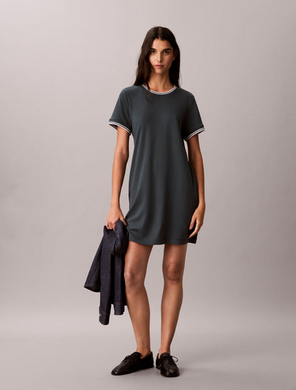 Tipping Stripe T-Shirt Dress - Calvin Klein Women