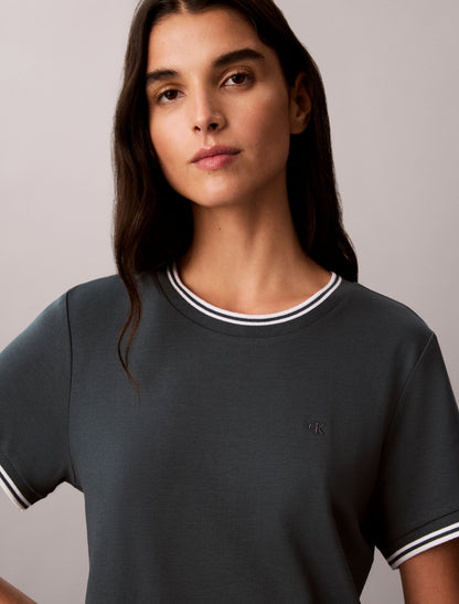Tipping Stripe T-Shirt Dress - Calvin Klein Women