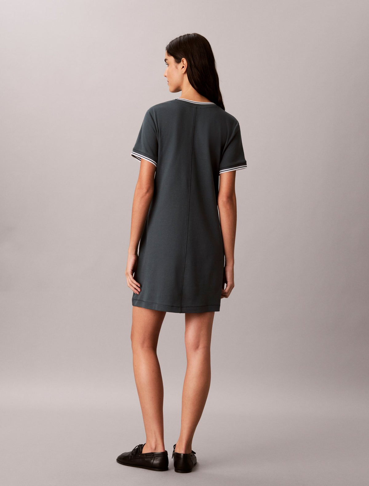 Tipping Stripe T-Shirt Dress - Calvin Klein Women