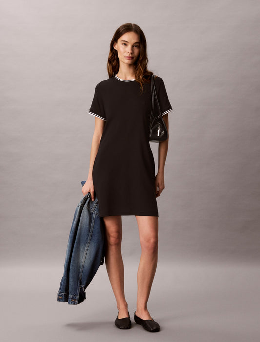 Tipping Stripe T-Shirt Dress - Calvin Klein Women