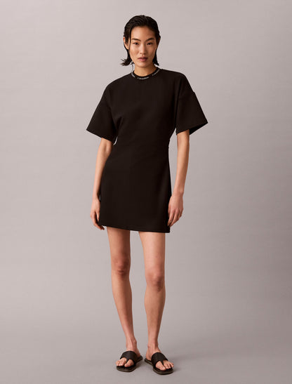 Logo Rib Interlock T-Shirt Dress - Calvin Klein Women