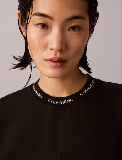 Logo Rib Interlock T-Shirt Dress - Calvin Klein Women