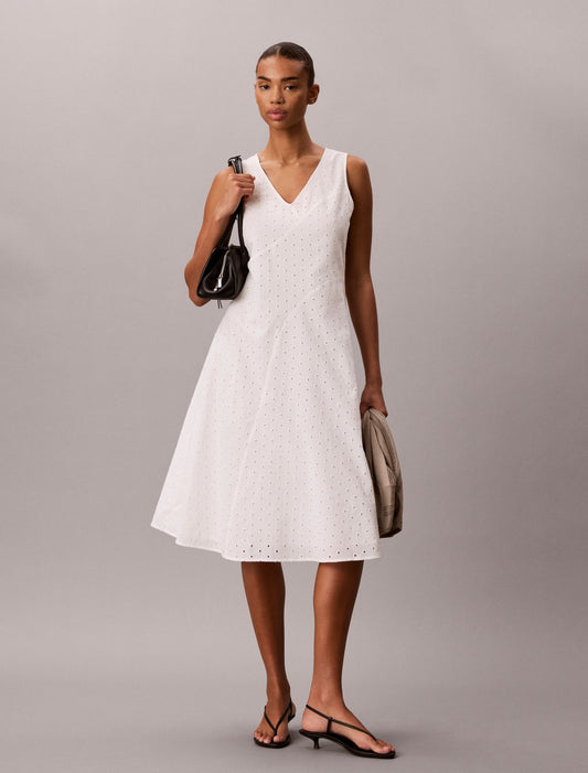 Broderie Midi Dress - Calvin Klein Women