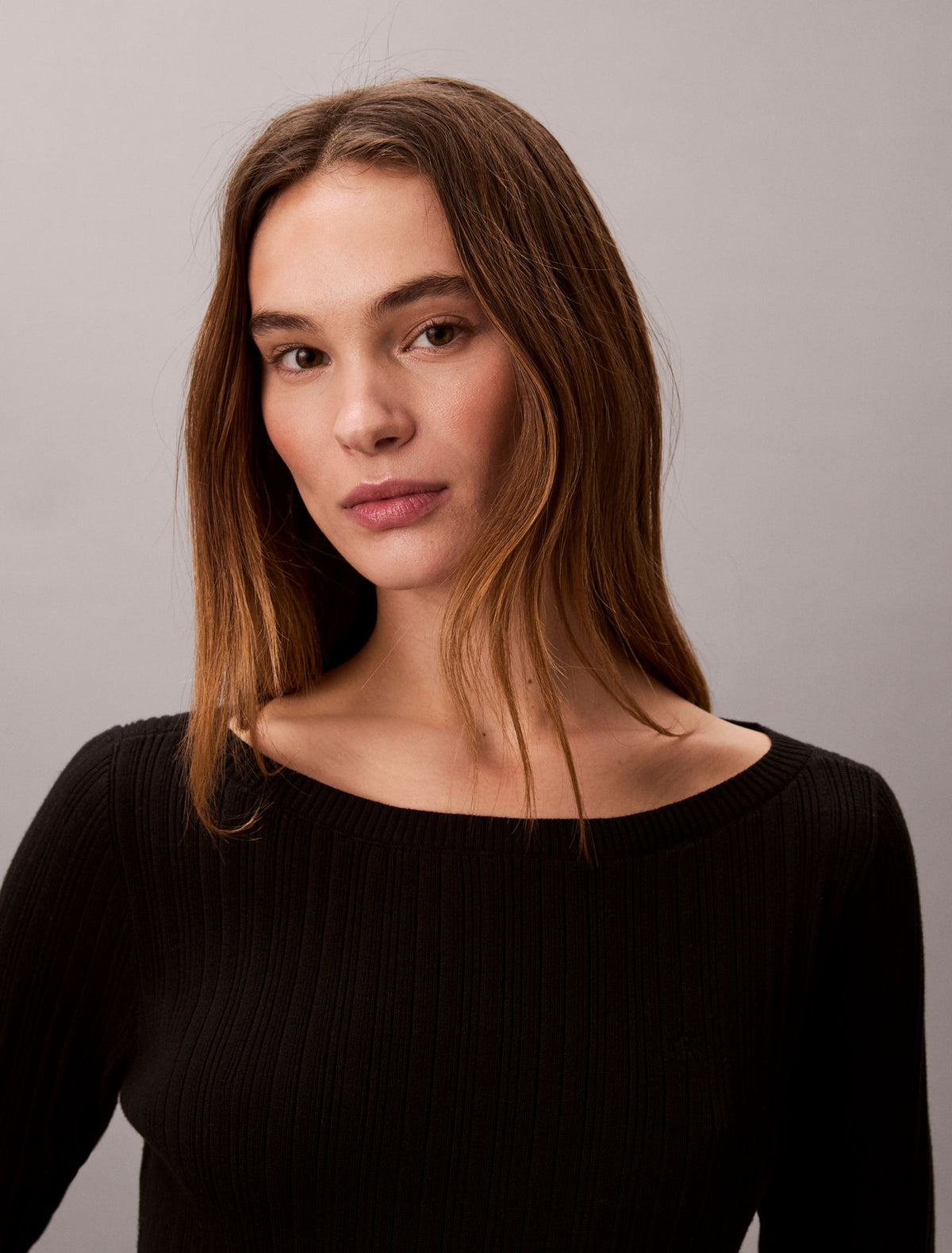 Long Sleeve Rib Mini Dress - Calvin Klein Women