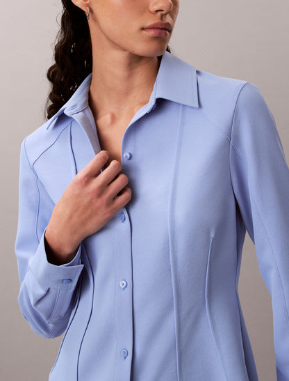 Casual Twill Mini Shirt Dress - Calvin Klein Women