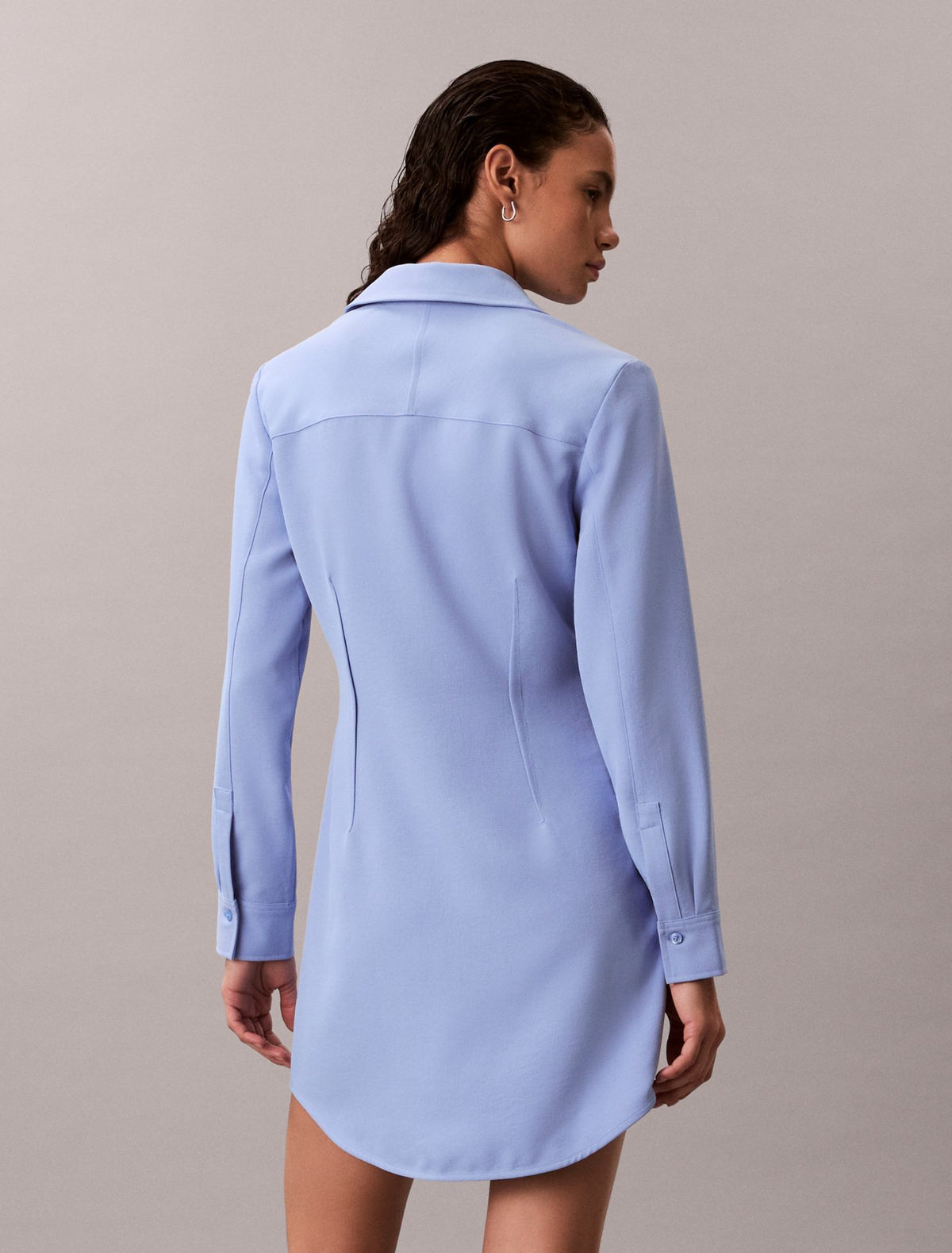 Casual Twill Mini Shirt Dress - Calvin Klein Women