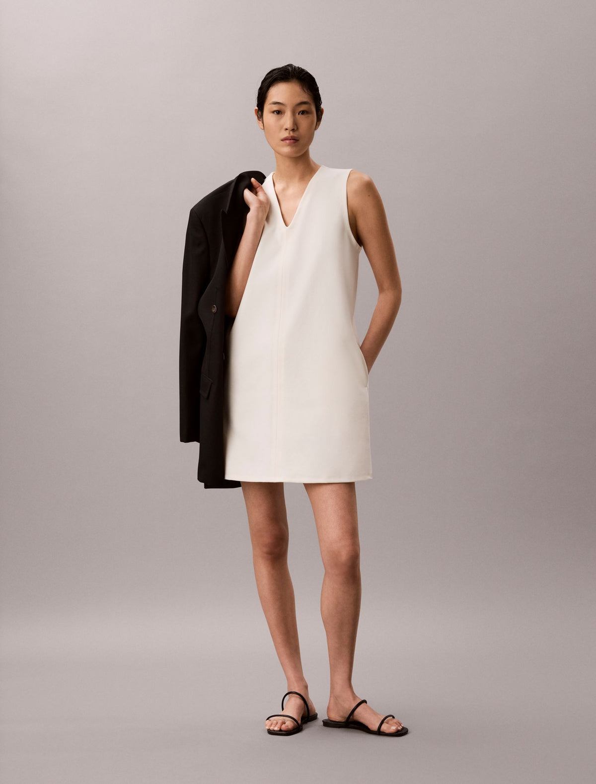 Interlock V-Neck Mini Dress - Calvin Klein Women