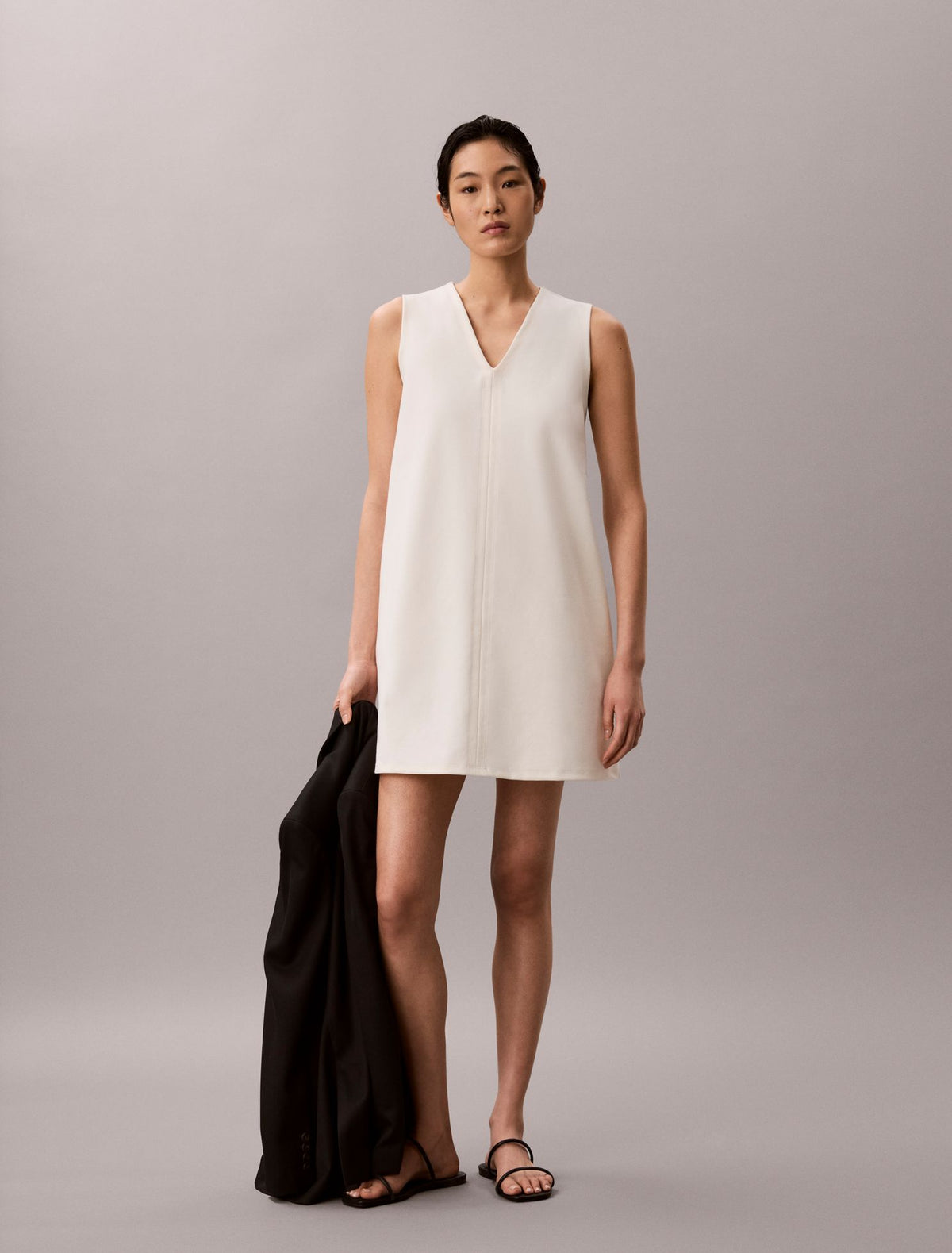 Interlock V-Neck Mini Dress - Calvin Klein Women