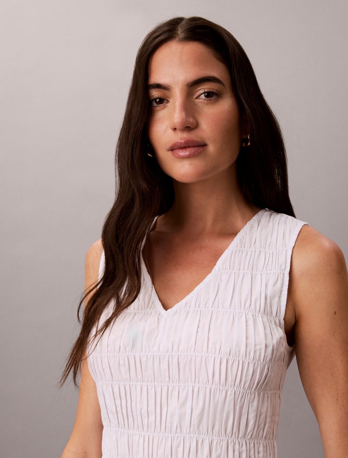 Cotton Poplin Midi Dress - Calvin Klein Women