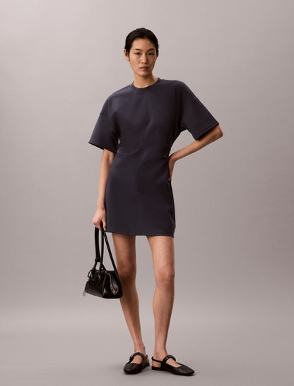 Logo Rib Interlock T-Shirt Dress - Calvin Klein Women