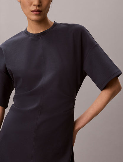Logo Rib Interlock T-Shirt Dress - Calvin Klein Women