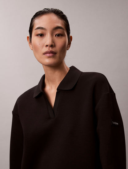 Smooth Mini Polo Sweatshirt Dress - Calvin Klein Women