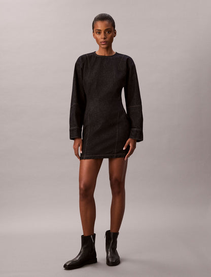 Denim Articulated Mini Dress - Calvin Klein Women