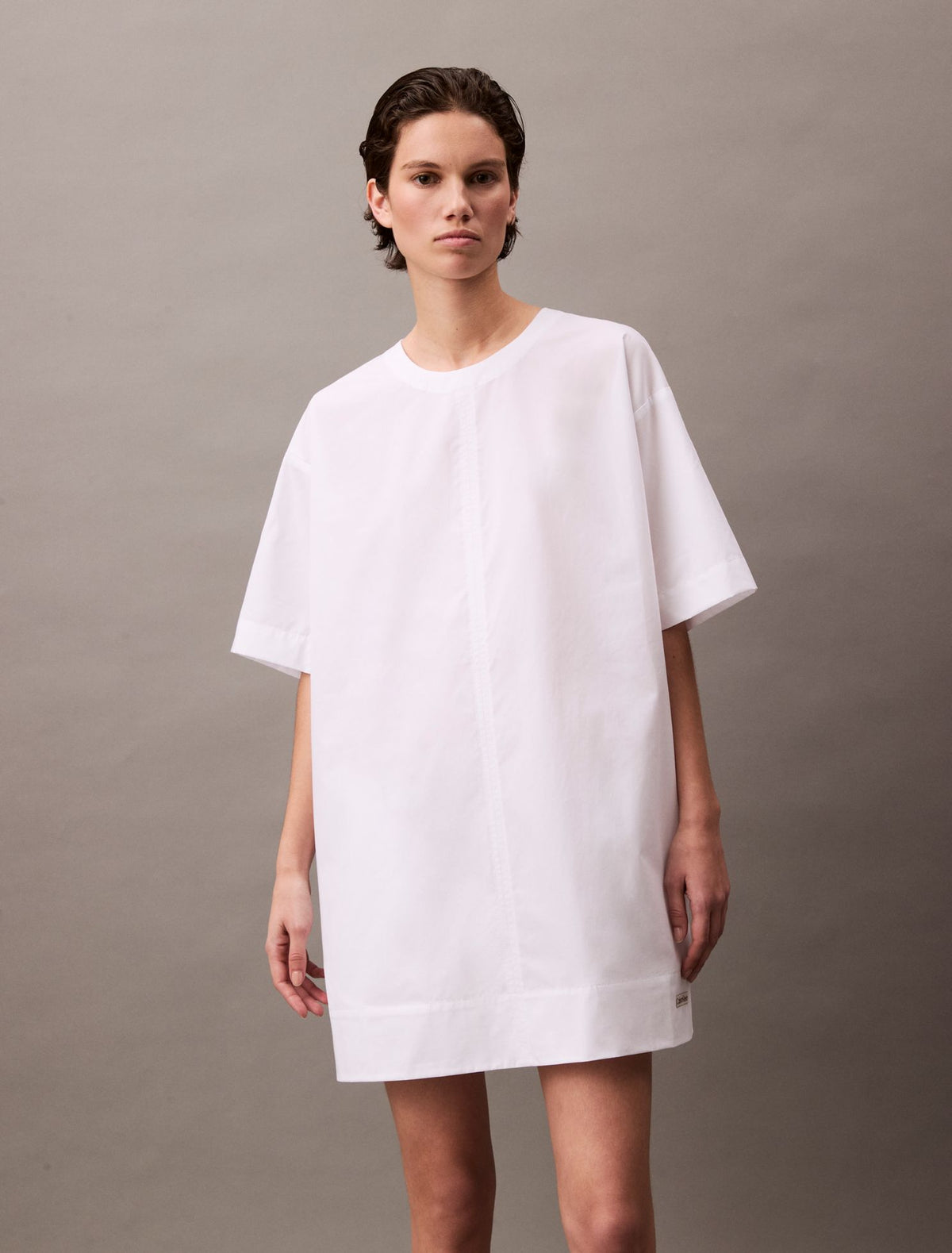 Cotton Relaxed Mini T-Shirt Dress - Calvin Klein Women