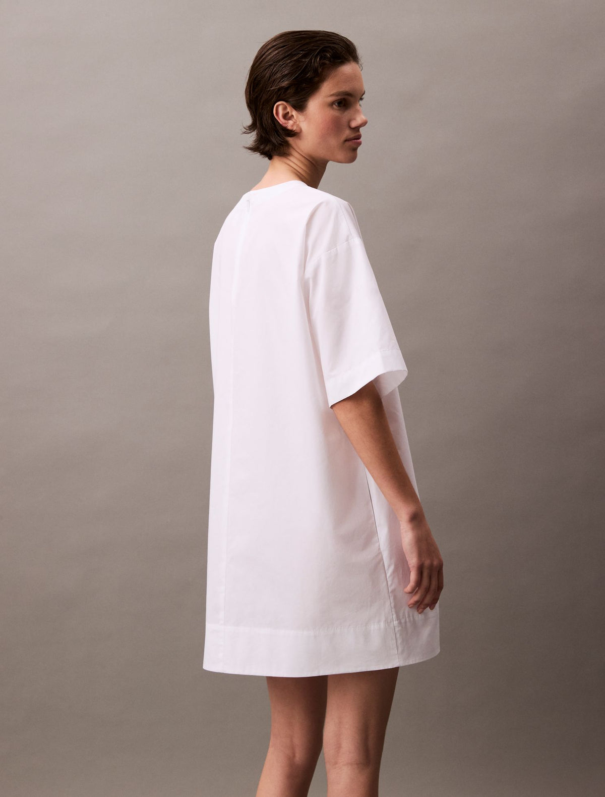 Cotton Relaxed Mini T-Shirt Dress - Calvin Klein Women
