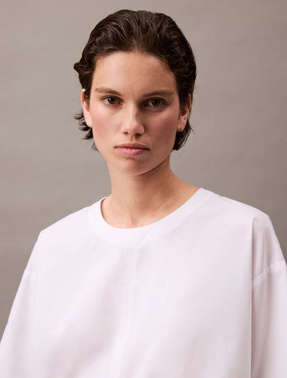 Cotton Relaxed Mini T-Shirt Dress - Calvin Klein Women