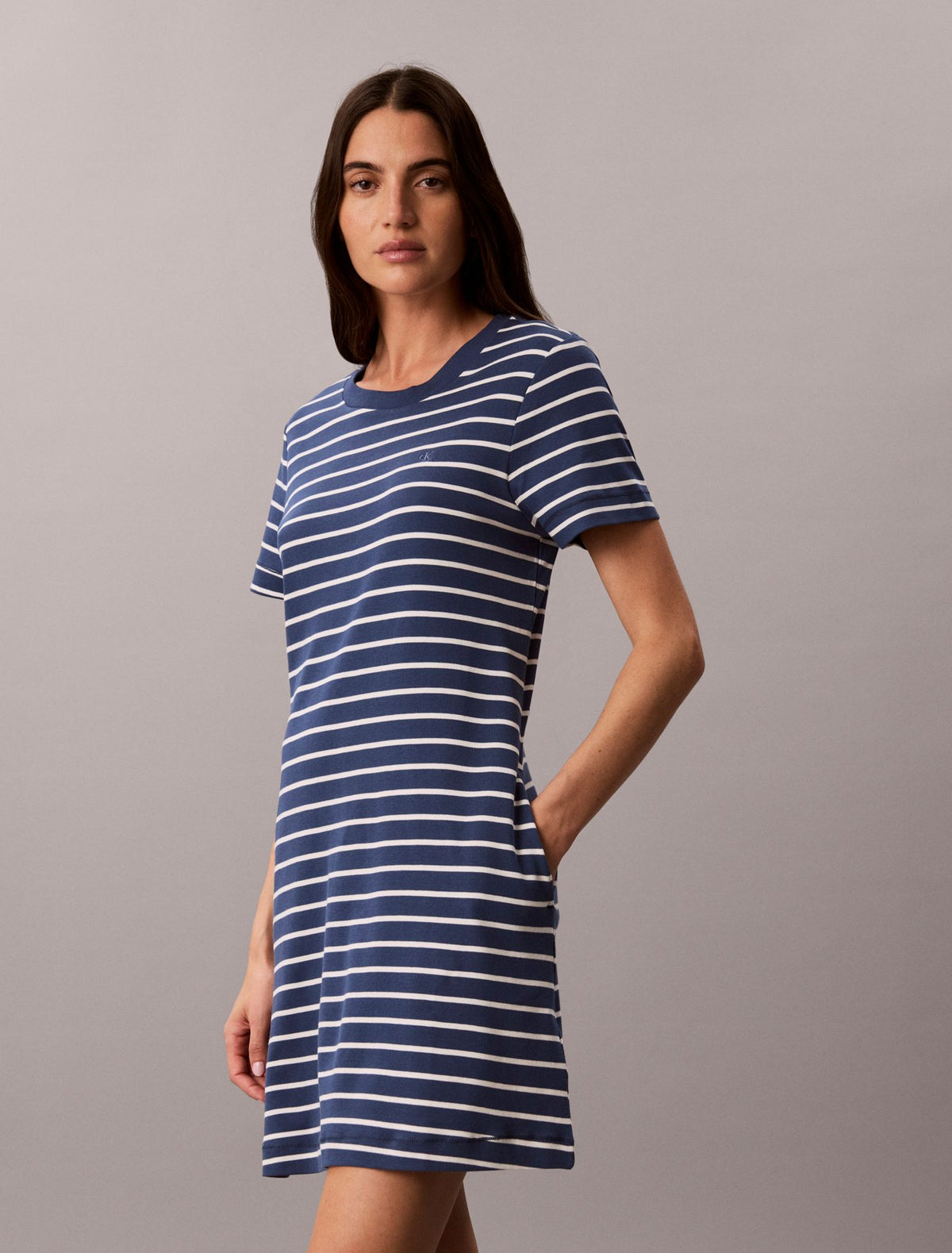 Monogram Mini T-Shirt Dress - Calvin Klein Women