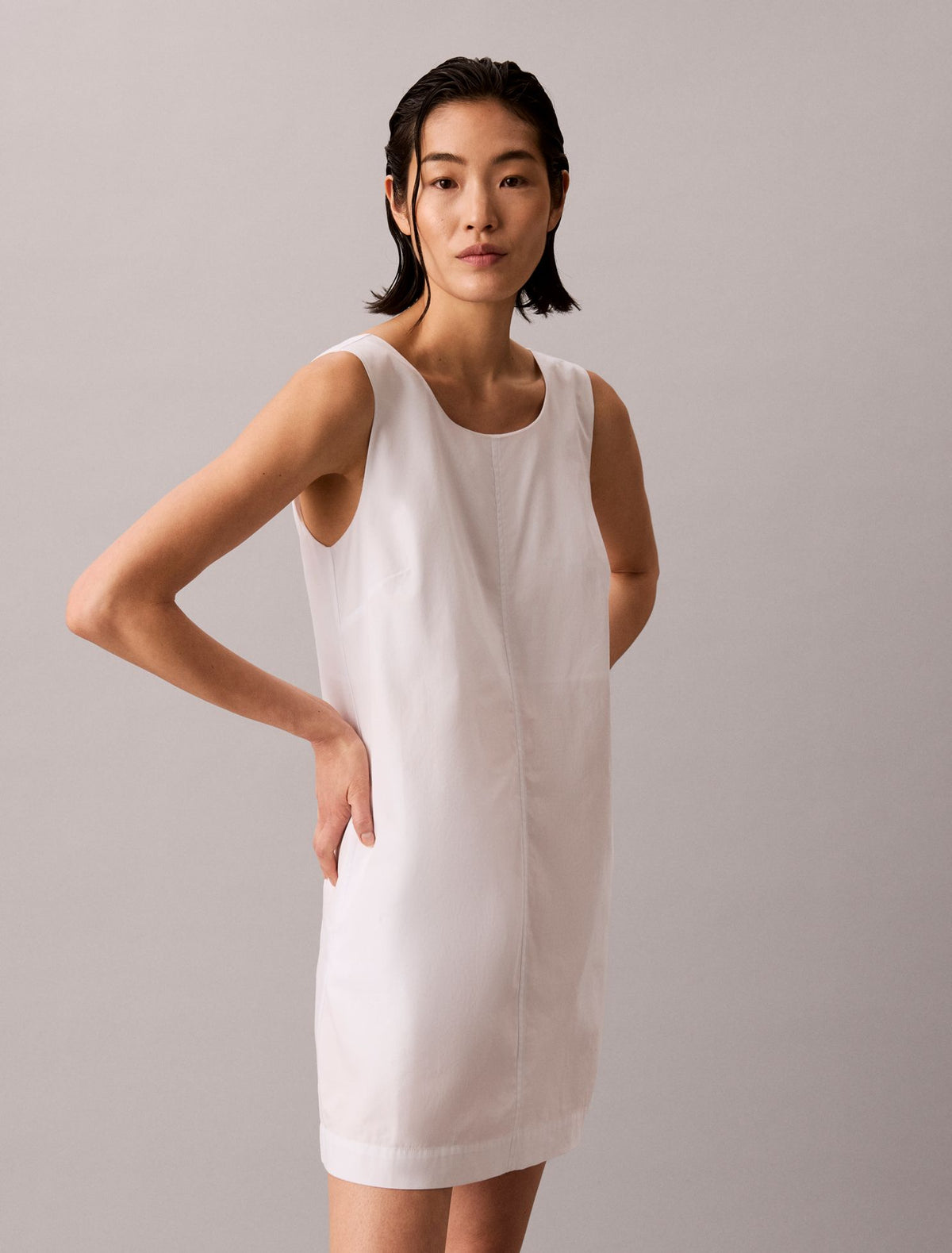 Cotton Poplin Mini Dress - Calvin Klein Women