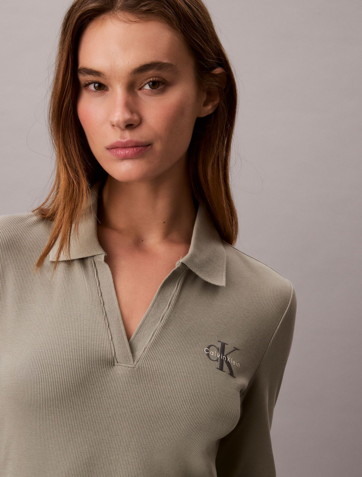 Monologo Rib Polo Mini Dress - Calvin Klein Women