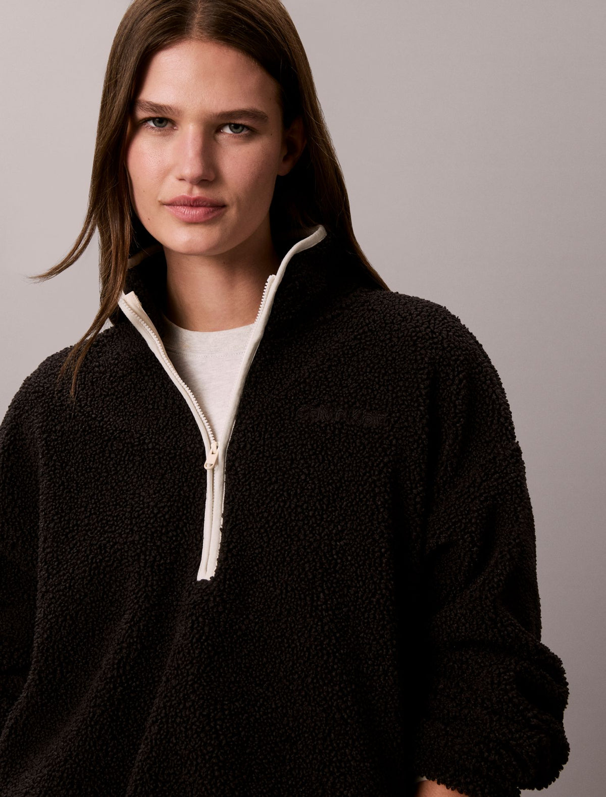 Sherpa 1/4 Zip Sweatshirt - Calvin Klein Women