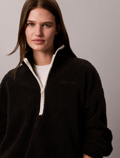 Sherpa 1/4 Zip Sweatshirt - Calvin Klein Women