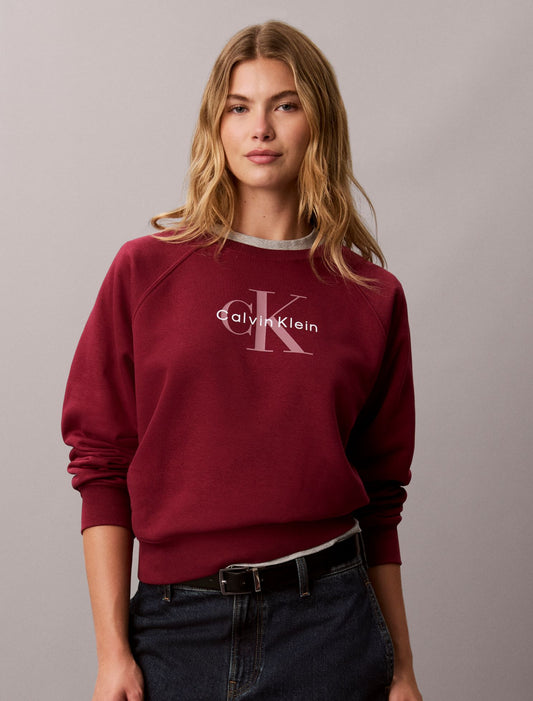 Monologo Fleece Relaxed Sweatshirt - Calvin Klein Women