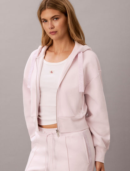 Logo Tape Fleece Hoodie - Calvin Klein Women