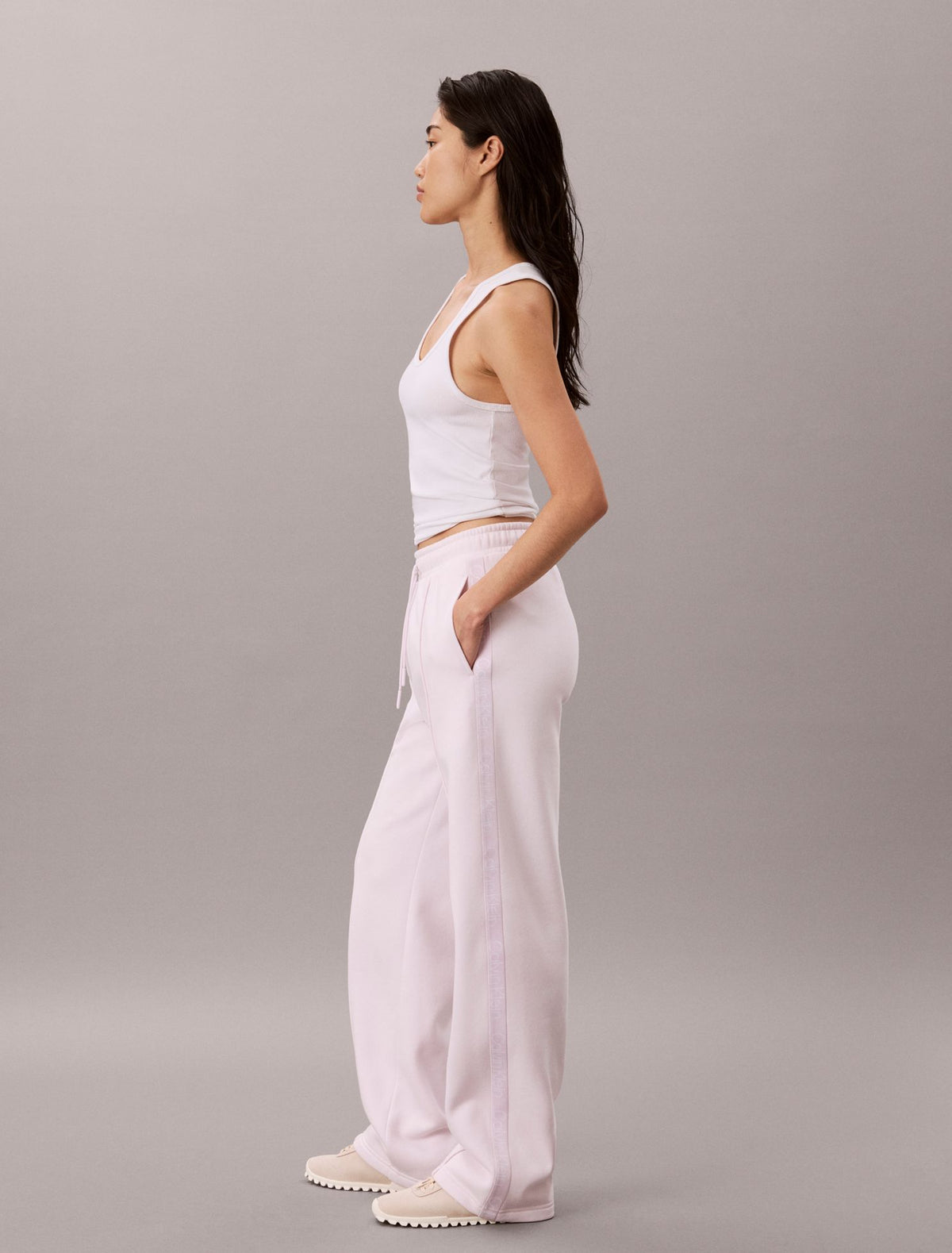 Logo Tape Fleece Sweatpants - Calvin Klein Women