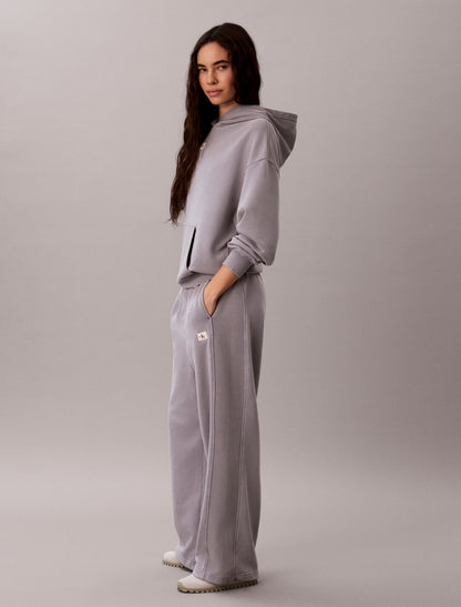 Woven Monologo Terry Pullover Hoodie - Calvin Klein Women