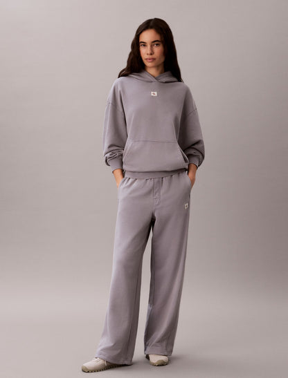 Woven Monologo Terry Pullover Hoodie - Calvin Klein Women