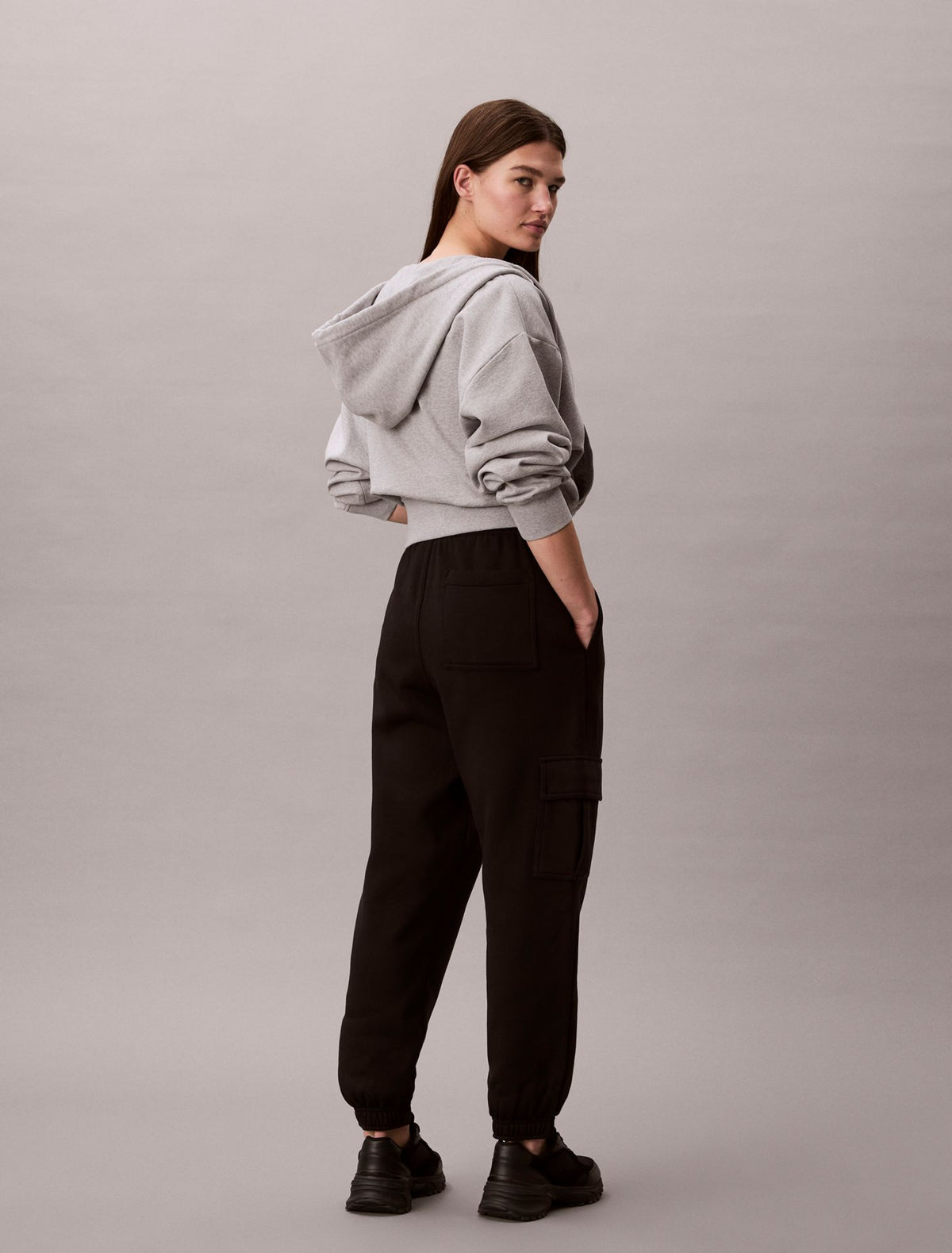 Monogram Fleece Cargo Joggers - Calvin Klein Women