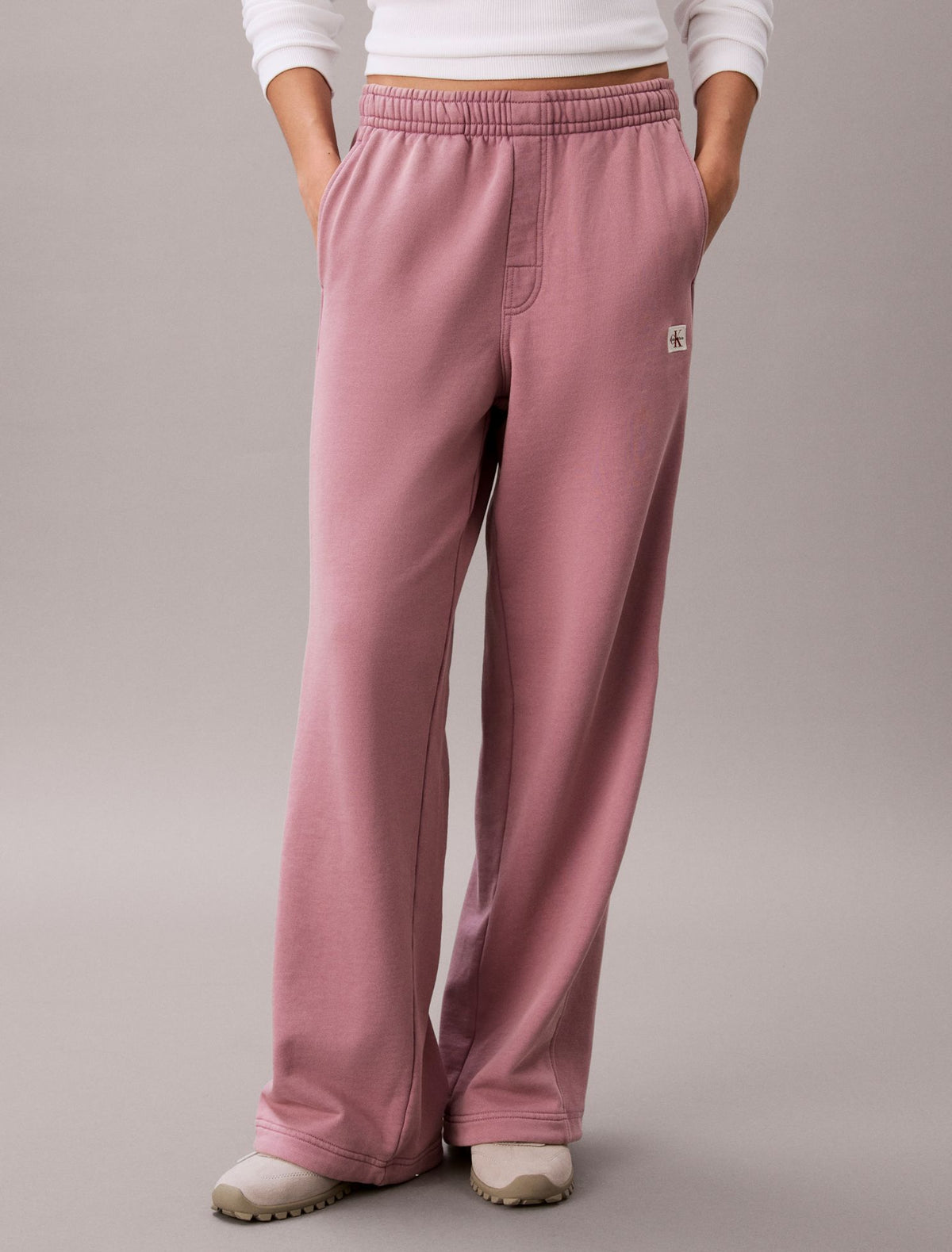 Woven Monologo Terry Sweatpants - Calvin Klein Women