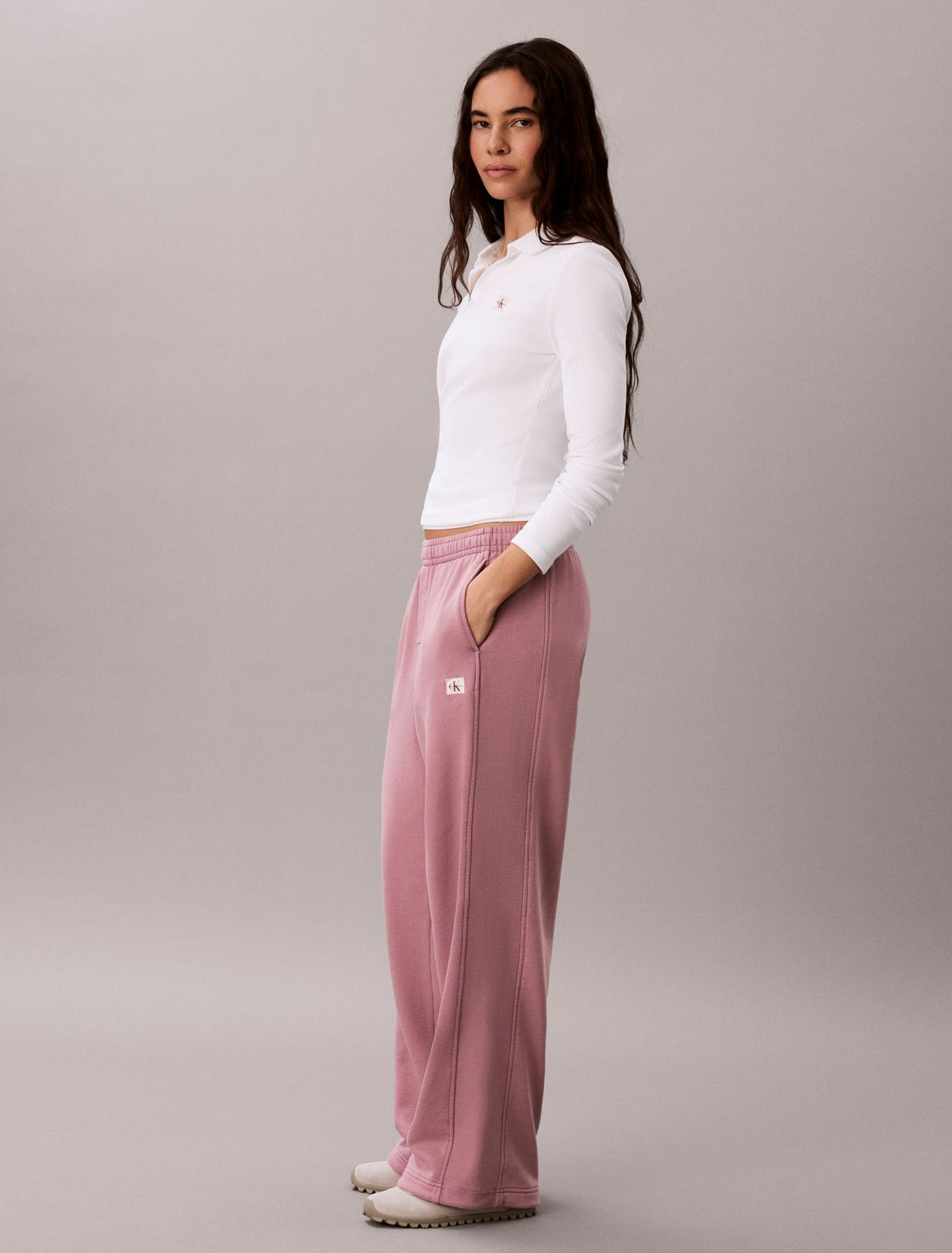 Woven Monologo Terry Sweatpants - Calvin Klein Women
