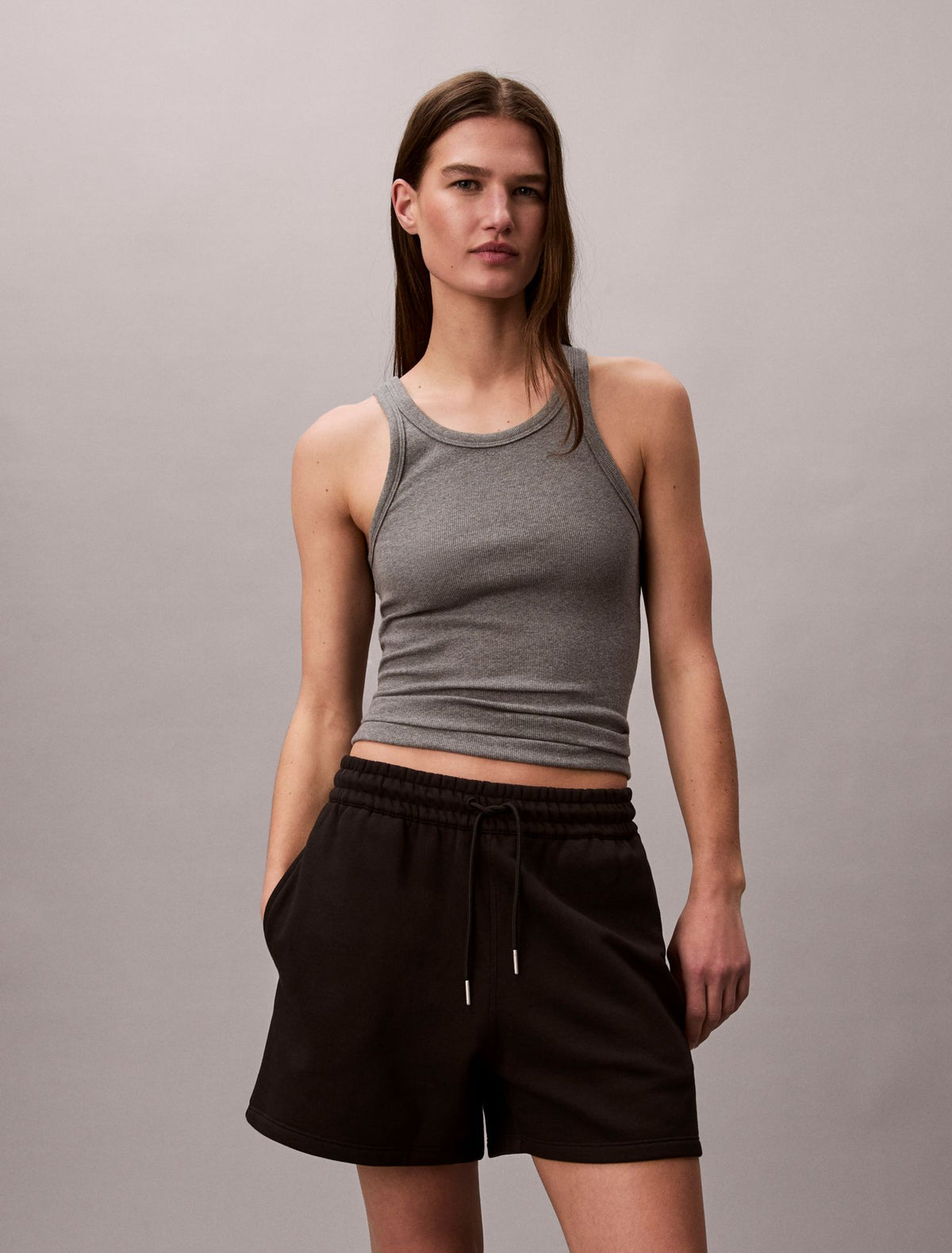 Logo Tape Fleece Shorts - Calvin Klein Women
