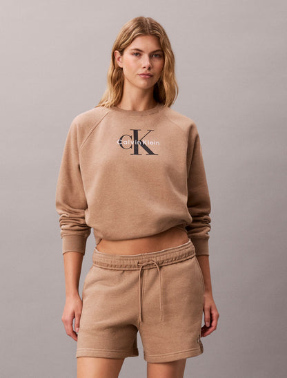 Monologo Fleece Relaxed Sweatshirt - Calvin Klein Women