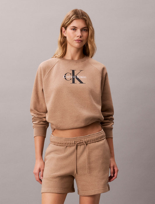 Monologo Fleece Relaxed Sweatshirt - Calvin Klein Women
