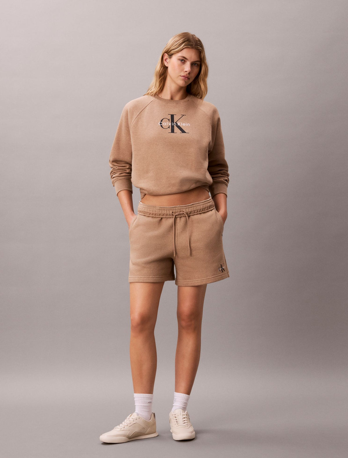 Monologo Fleece Relaxed Sweatshirt - Calvin Klein Women