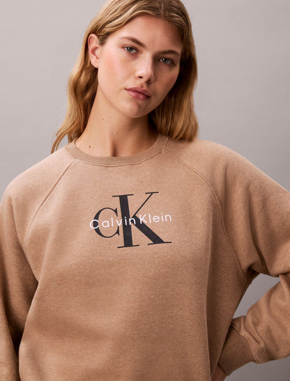 Monologo Fleece Relaxed Sweatshirt - Calvin Klein Women